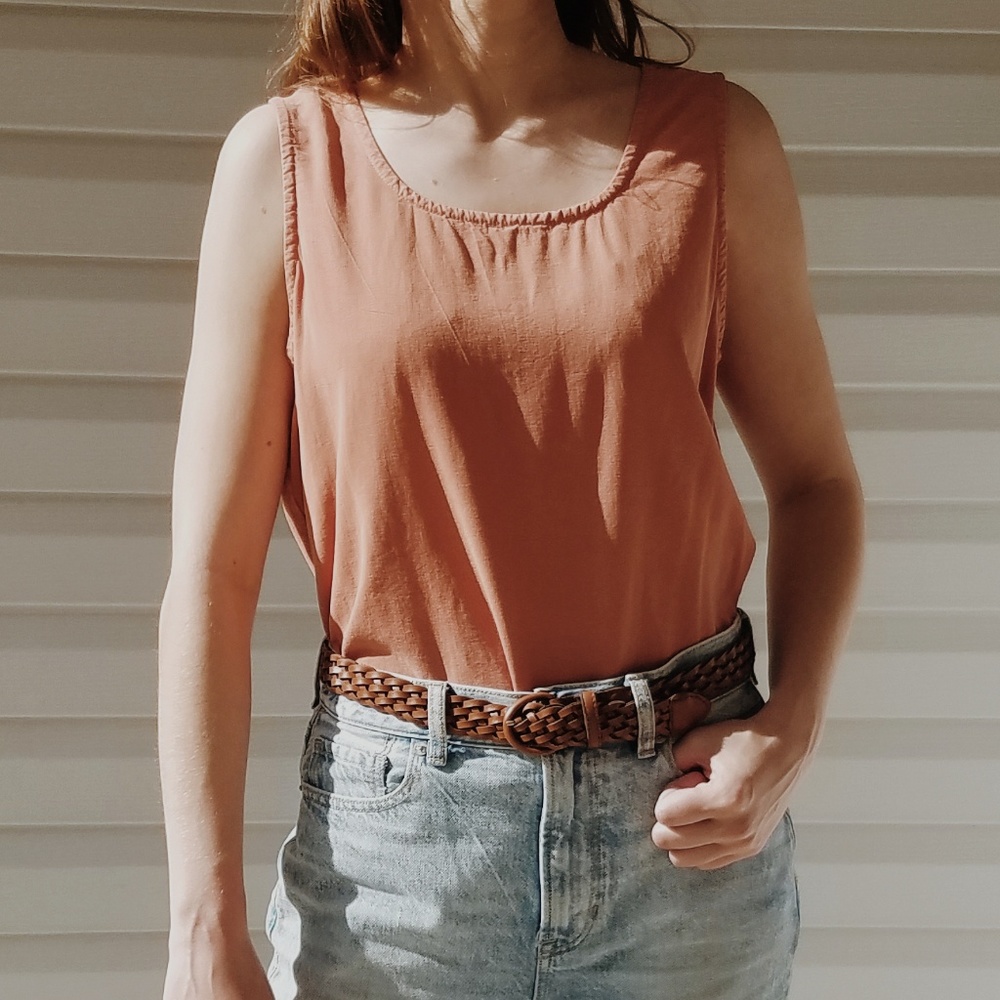 Orange/ salmon colored tank top